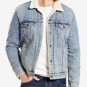 Levis Men's Sherpa Denim Trucker Jacket